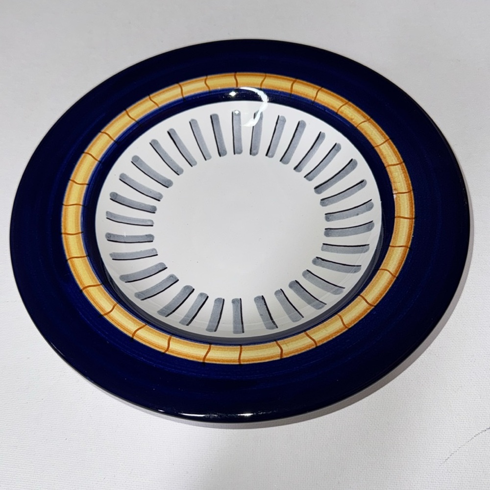 Deruta Italy Signoria Maurizio Sabella 1996 Rimmed Bowl Hand Painted Pottery